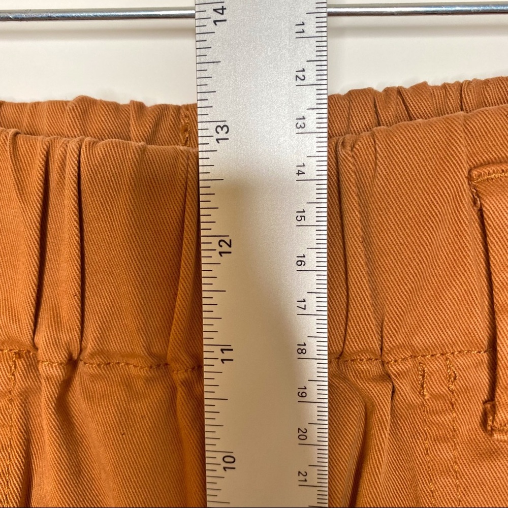 J Crew Pants Wide Leg Pull On Chino Orange Rust High Rise Full Length Size Small - Picture 14 of 15